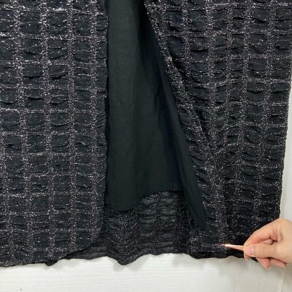 Vintage VERSUS GIANNI VERSACE Dress 28/42~M Black Gold-Metallic 90s Gown Runway - Picture 7 of 11